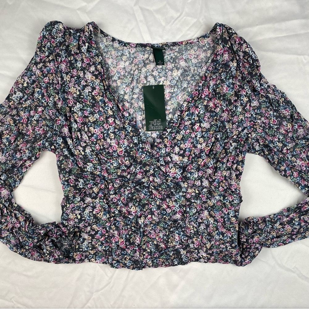 Women’s Wild Fable Floral Midriff Top Size M